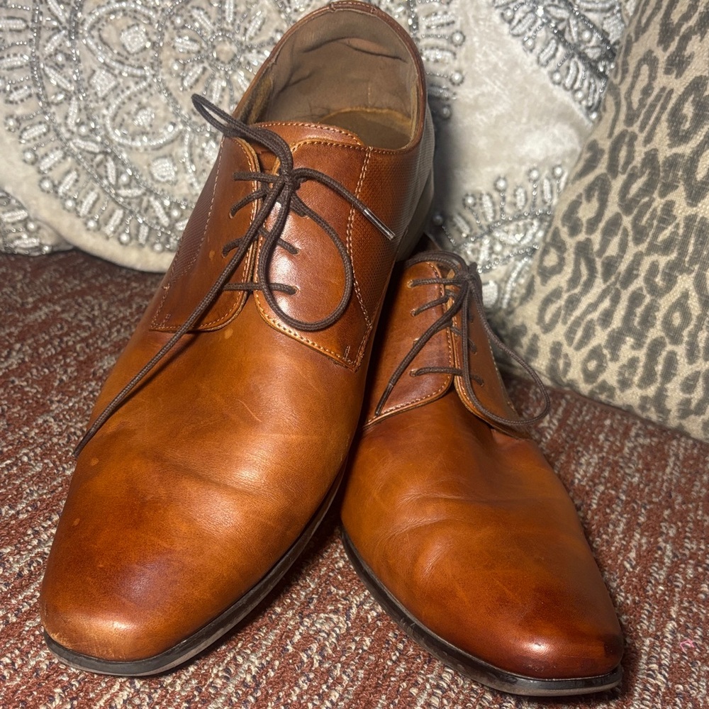 Florsheim oxfords cognac brown dress shoes medium brown office 13 extra wide